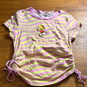 The Simpsons Lisa Pink And Yelpow Strips Top